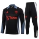 Manchester United Tréninková Mikina Soupravy 2024-25 - 1-4 Zip Černá