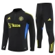 Manchester United Tréninková Mikina Soupravy 2025-26 - 1-4 Zip Černá