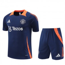 Manchester United Tréninkový Dres Soupravy 2024-25 - Shorts Modrá