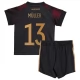 Německo Dětské Fotbalové Dresy Komplet 2022 Thomas Müller 13 Venkovní