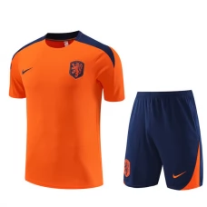 Nizozemsko Dětské Tréninkový Dres Soupravy 2024-25 - Shorts Oranžová