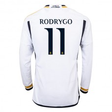 Real Madrid Fotbalový Dres 2023-24 Rodrygo 11 Domácí Dlouhý Rukáv