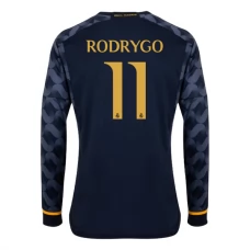 Real Madrid Fotbalový Dres 2023-24 Rodrygo 11 Venkovní Dlouhý Rukáv