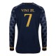Real Madrid Fotbalový Dres 2023-24 Vinícius Júnior 7 Venkovní Dlouhý Rukáv