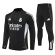 Real Madrid Tréninková Mikina Soupravy 2025-26 - 1-4 Zip Černá