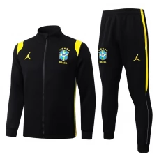 Tepláková Souprava(Bunda+Kalhoty) Brazílie Dětský 2026-27 - Černá