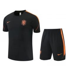 Tepláková Souprava(Dres+Shorts) Nizozemsko 2026-27 Černá