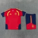Tepláková Souprava(Dres+Shorts) Španělsko Dětský 2026-27 Červená