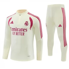 Tepláková Souprava Real Madrid 2026-27 - 1-4 Zip Béžová