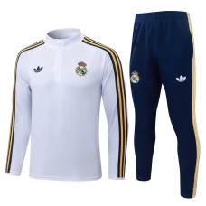 Tepláková Souprava Real Madrid 2026-27 - 1-4 Zip Bílá