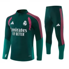 Tepláková Souprava Real Madrid 2026-27 - 1-4 Zip Zelená Červená