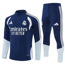 Tepláková Souprava Real Madrid Dětský 2026-27 - 1-4 Zip Modrá