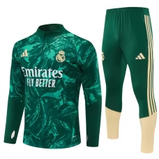 Tepláková Souprava Real Madrid Dětský 2026-27 - 1-4 Zip Zelená