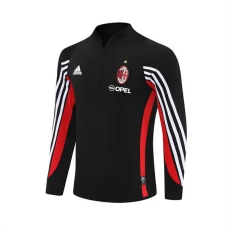 Tréninková Mikina AC Milan 2003-04 - 1-4 Zip Retro Černá