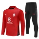 Tréninková Mikina Souprava AC Milan Dětský 2025-26 - 1-4 Zip Červená