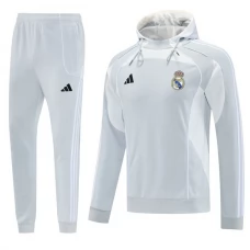 Tréninková Mikina Souprava Real Madrid 2025-26 - Hoodie Šedá