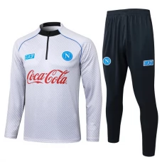 Tréninková Mikina Souprava SSC Napoli 2025-26 - 1-4 Zip Šedá