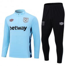 West Ham United Tréninkové Soupravy 2023-24 - 1-4 Zip Modrá